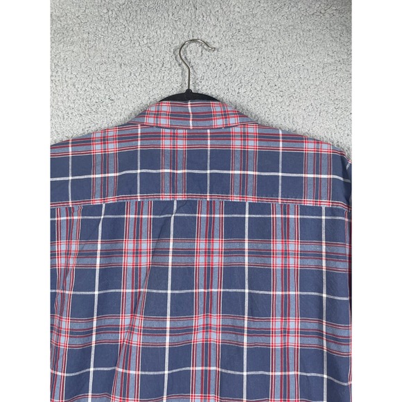 Columbia Men's Blue Red Plaid Button Up Shirt Size L - Picture 5 of 9